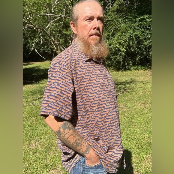 Orvis Canoe Print Short Sleeve Shirt - Picture 1 of 6